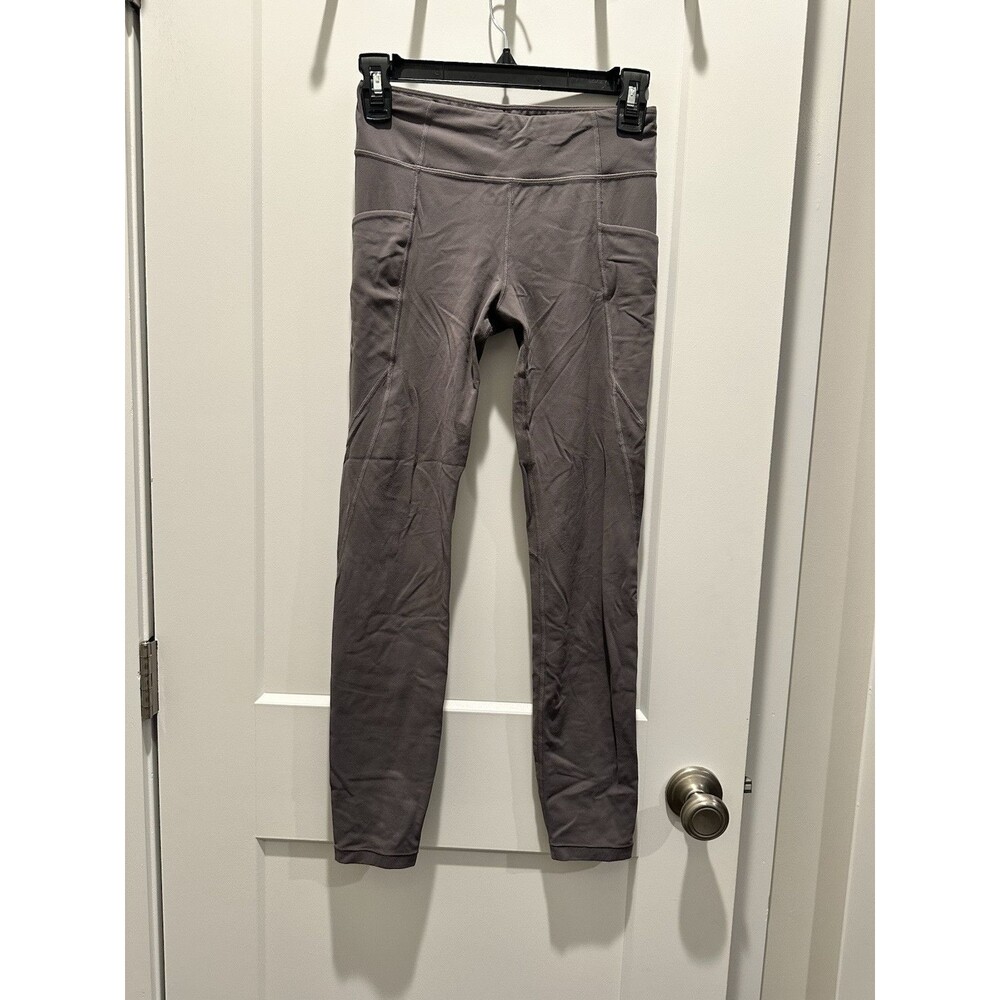 Athleta Girl Stash Your Treasures Leggings Size XL 14 Gray Pockets Activewear